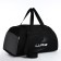 Sports bag, with zipper, 2 outer pockets, long belt, black/gray color