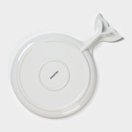 Porcelain Serving dish Magistro "Blanche. Fish ", 28 × 20 cm, white color-3