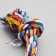 Cable toy "2 knots" small, 20 g, up to 20 cm, mix of flowers