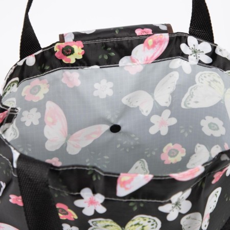 Folding bag on the button, waterproof, black color-3