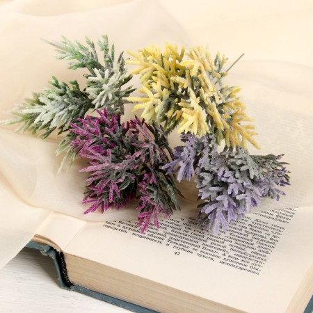 Bouquet "Two -color grass" with spraying, 18 cm, mix-2
