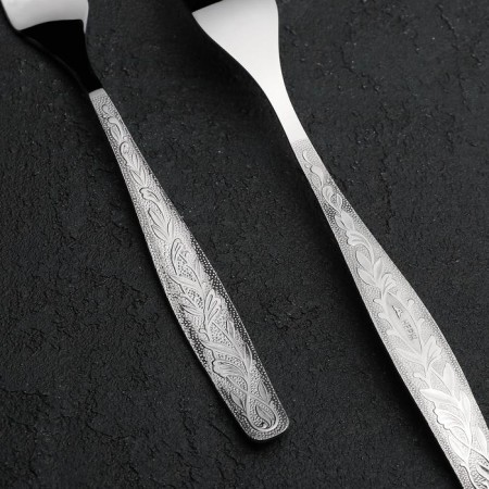 Dining room "Uralochka", h = 19.5 cm, thickness 2 mm, silver color-1