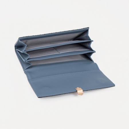 Women's wallet on magnet, blue color-2