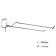 A single hook with a price -holder for perforation, step 50 mm, d = 4.8 mm, l = 300 mm, chromium color