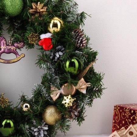 Festive wreath "Christmas", handmade-1