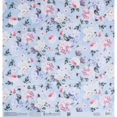 Scrapbooking paper "Delicate bouquet", 30.5 x 32 cm, 180 g/m²-3