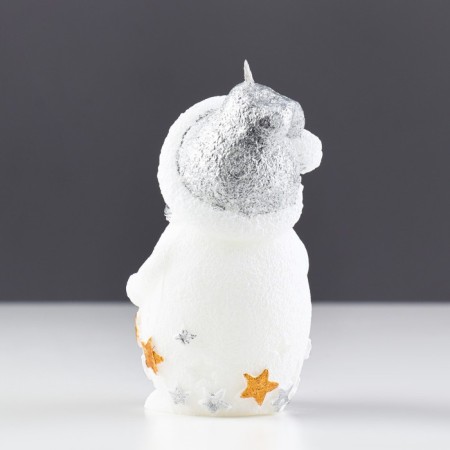 Decorative candle "Snowman", 6 × 5.5 × 11 cm, white-2