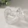 Casket Glass "Gift Heart" Transparent 7.4x7.4x7.1 cm