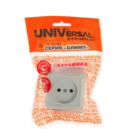 UNIVERSAL Olympus socket, 16 A, single, external, without salary, white-2