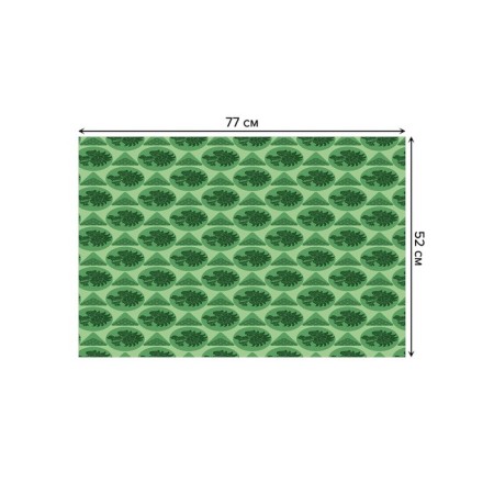 Bathroom mat “Green Dragon”, anti -slip, size 52x77 cm-1