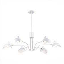 Люстра подвесная St Luce. SL1801.513.06. Minne. 6х60 Вт, E14, 110х110х36 см, цвет белый