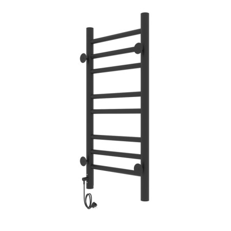 Two -heated towel rail Laris lavender ChKCh, 300x700 mm, 8 crossbars, right, black-14