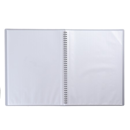 Folder 30 inserts on spirals, A4, 600 μm, Erichkrause "Ice Metallic Ideas", texture "Sand", gray, mix-7