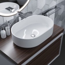 Bath shell Patch Uperwood Aura, 60 cm, oval, white