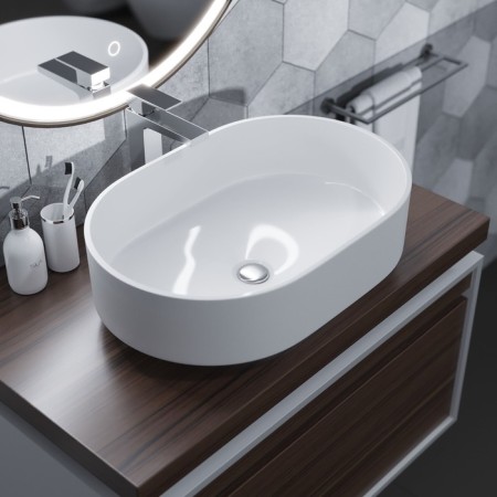 Bath shell Patch Uperwood Aura, 60 cm, oval, white