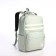 Young backpack from textiles on lightning, 5 pockets, green color