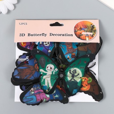 Magnet Plastic "Butterfly. Halloween" set 12 pcs mix 10 cm-4