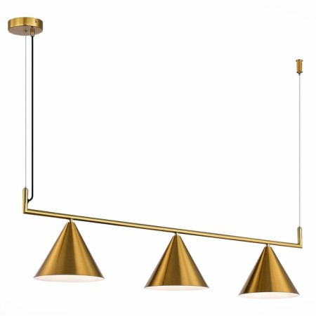 Suspension lamp ST LUCE. SL1007.203.03. Dizzie. 3x40 watts, E27, 110x20x25 cm, brass color