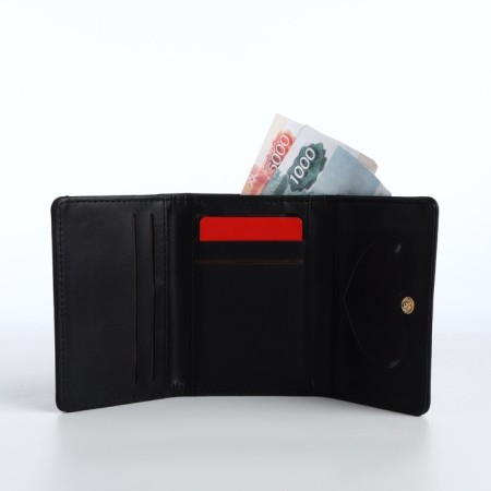 Kid wallet on the button, black color-4