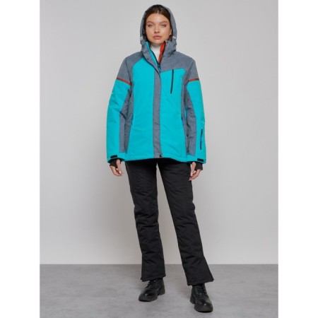 Ski jacket female winter, size 54, turquoise color-18