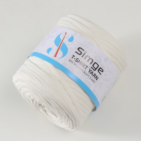 Knitted yarn secondary 90% cotton, 10% p/e, 100m/450 ± 50 g (milky white)-1