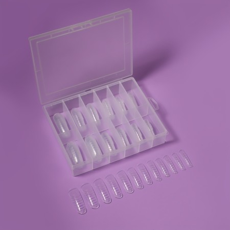 Upper forms for building, set 120 pcs, oval shape, transparent-2