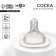 Silicone nipple on a bottle, wide throat, from 0 months, slow stream
