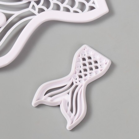 Cutters for polymer clay "Tail of the Mermaid" set 2 pcs 4x6 cm 7.2x11.2 cm-3