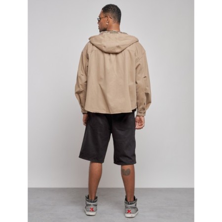 Jeaning jacket men's, size 50, beige color-3