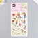 Plastic sticker "Unicorns and hearts" with gold 10.2x20.5 cm