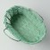 Wicker basket, d25 x 17 x 11/18 cm, green, bamboo
