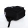 A backpack with a zipper, an outer pocket, 2 side pockets, black color