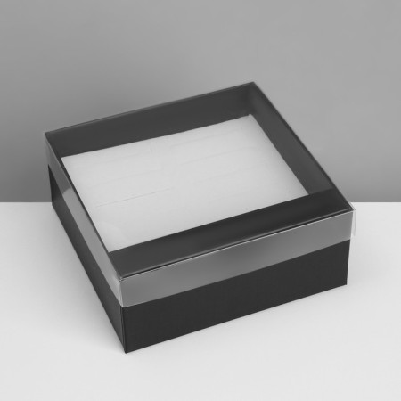 Strack for jewelry "Casket" 12 seats, 14.5 × 14.5 × 6 cm, black color-4