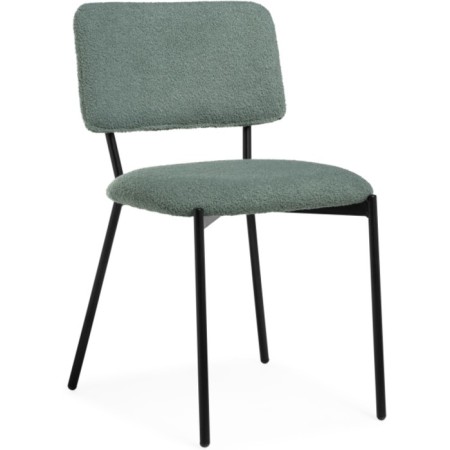 Stol on a metal frame Metal/Buyer fabric, black/olive 48x55x77 cm-1
