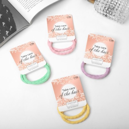 Hair elastic band "Sport" (set 2 pcs) Victor, 5 cm, mix-1