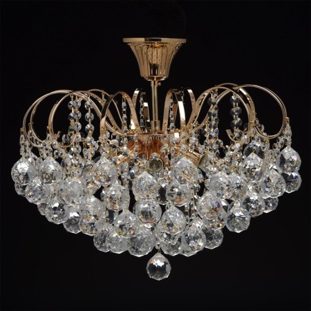 Pearl chandelier 6x60W E14 gold-5