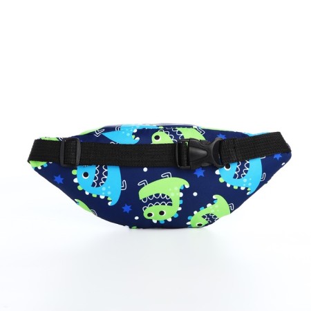 Young backpack from textiles on lightning, 3 pockets, waist bag, blue color-6