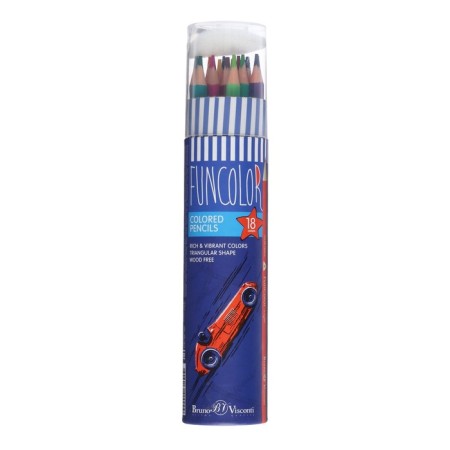 Faincolor color pencils Funcolor are plastic, in a cardboard tube, mix-6