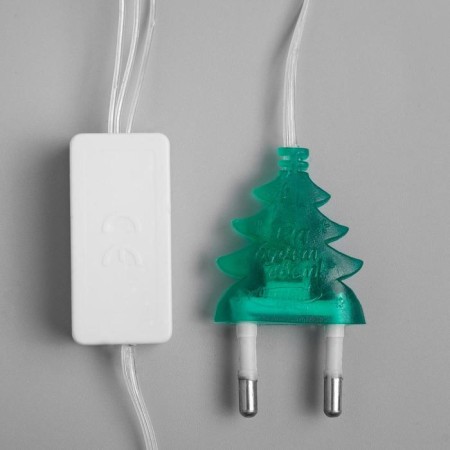 Garland “thread” 2 m with nozzles “Matova Snowflake”, IP20, transparent thread, 36 LED, glow of multi (RG/RB), blinking, 220 V-5