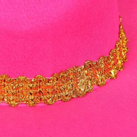 Carnival hat "Sombrero", pink color, p. 56–58-3