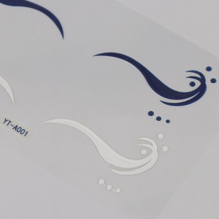 Plastic sticker on the face "arrow. Wave" 13x13.5 cm-3