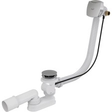 ALCAPLAST A564CRM1, Automat, Lenger 57 cm, with pouring water through overflows, chrome 50750