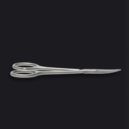 Manicure scissors "Premium", narrow, bent, 10.5 cm, on the blist, color is a matte silver-6