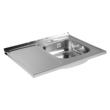 Kitchen sink Mixline 527971, invoice, thickness 0.4 mm, 80x60x16 cm, right, release 1 1/2 "-1