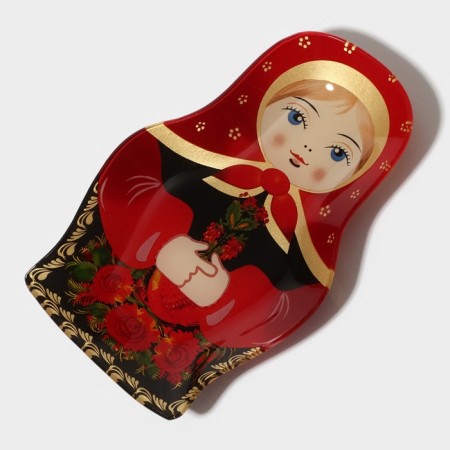 Glass Serving shares "Red", 20.4 × 13.5 × 1.8 cm, red red color-2