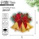 Postcard, decor on a puffy adhesive tape "Bells", New Year
