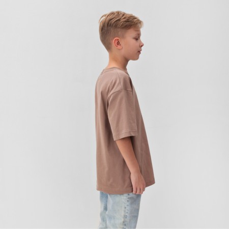 Children's Minaku T -shirt, beige color, height 116 cm-4