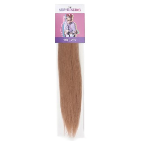 SIM-BRAIDS Kanecalon is monophonic, corrugated, 65 cm, 90 gr, blond color (#24)-2