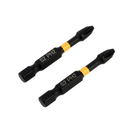 Биты ТУНДРА ПРОФИ, Torsion, сталь S2, PH2 х 50 мм, пвх-чехол, 2 шт.-6