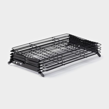 Ground for glazing and cooling confectionery, 4 tiers, 43.5 × 25.5 × 8 cm, black color black-5
